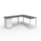We'Re It Connect It L-Shaped Desk, 77 in D X 30 in H, 60 in W X Thermally Fused Laminate DI60304824L1BBF-WH-6307 - alternate 4